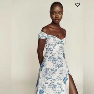 Reformation vineyard print linen cocktail dress